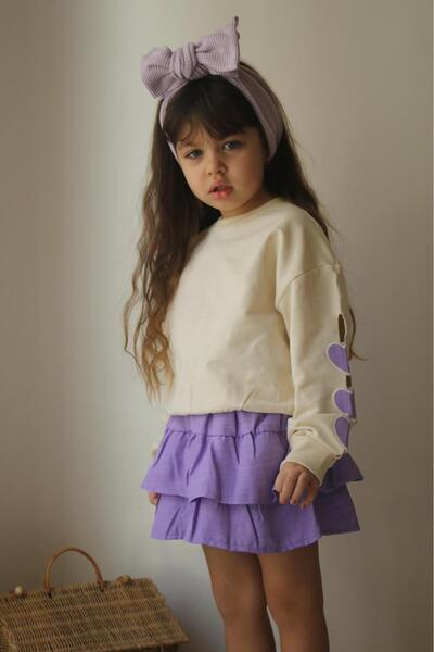 Kids Set of 2 Heart Detailed Skirts - B25K0013
