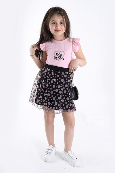 aden kids Girl's Skirt Suit with Bag