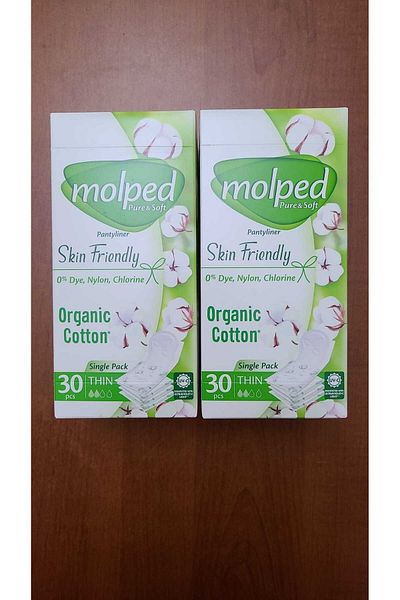 Molped Friendly Thin 30 Pure Soft Daily Pads - X 2 Pack Total 60 Pieces