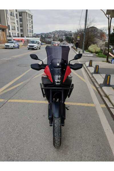 MOTOCAM Honda NX 500 Uyumlu  Ön Cam 2025 Model 44cm Siyah Renkli 4mm UZUN TUR...