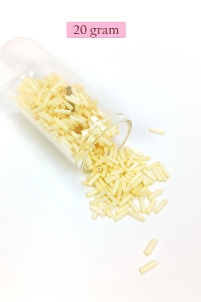 STUMBANNG Long pipe cutting bead diameter 2mm length 10 mm - 4 colors - total 80 grams - bnc428