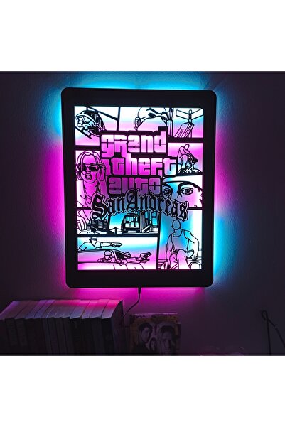 FOREVHOME GTA San Andreas Afiş Led Işıklı Tablo