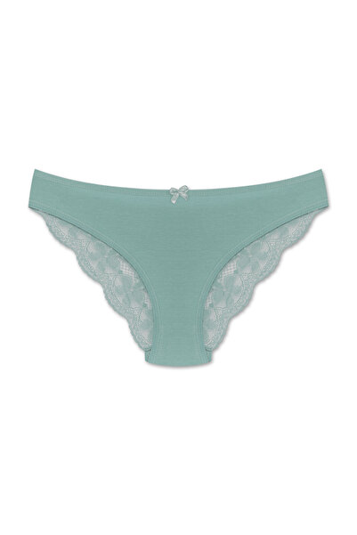 HNX 4 Pack Cotton Back Leg Lace Slip Women's Panties