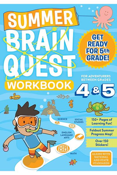 Workman Publishing Summer Brain Quest for Kids Age 4-5 - English Tutorial Book