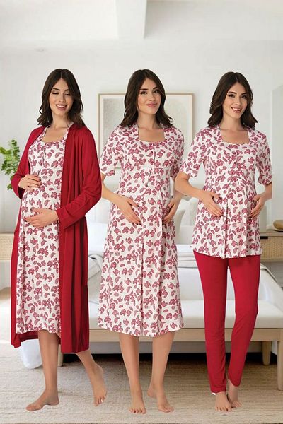 Effortt Elegant Organic Maternity and Maternity Nightgown Set - Effortt