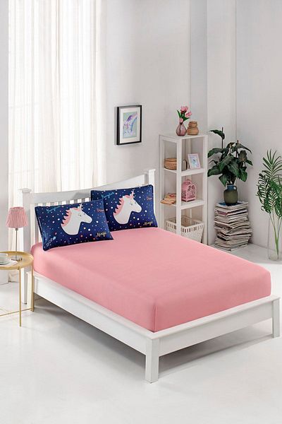Eponj Home Double Magic Unicorn Laci - Pes Elastic Sheet Set