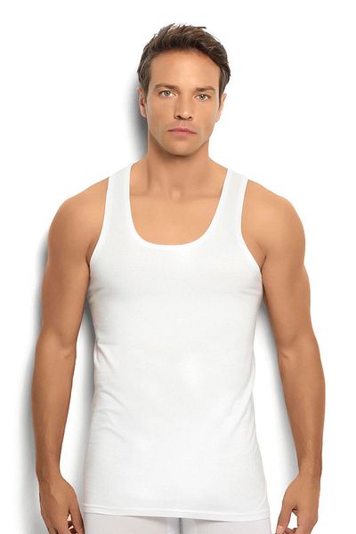 Jiber 106 1 Men's Cotton Back Cross Rambo White Undershirt