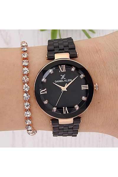 Daniel Klein Dke.1.10811-5 Women's Wrist Watch with Bracelet Gift