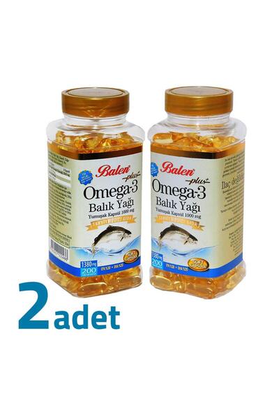 Balen Plus Omega-3 Balık Yağı Yumuşak Kapsül 200 Kapsül X 1380mg X 2 Kutu