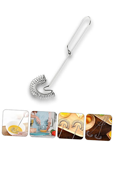 Seram Collection Spiral Spring Practical Egg Beater Wire Food Dessert Stirrer Milk Coffee Frother Serving Set