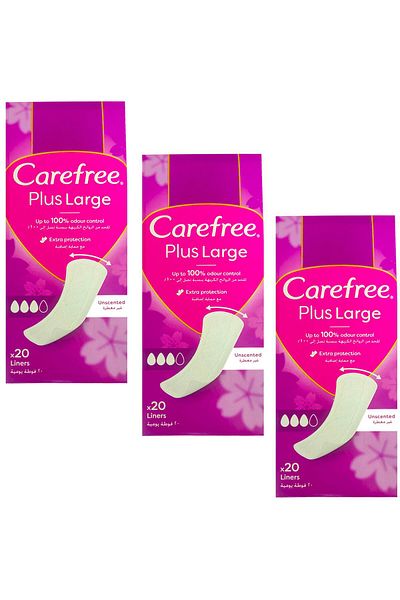 Carefree Plus Large Daily Pad 20Pcs 3 Pcs