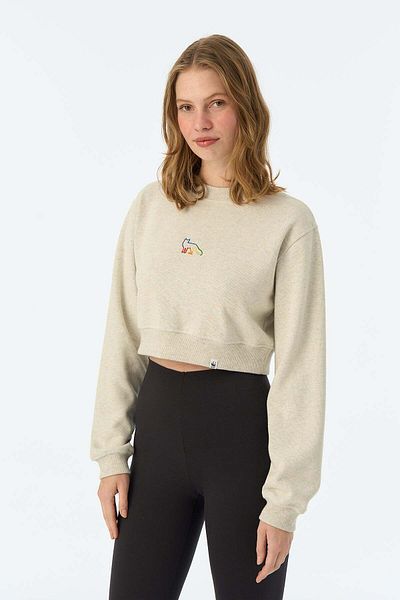 WWF Market Crop Sweatshirt - Nopeli Gray