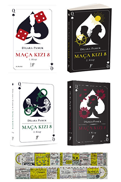 Artemis Yayınları Maça Kızı 8 Seti 4 Kitap Dilara Pamuk + Mat. Öğreten Cetvel