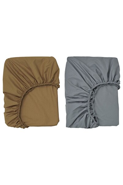 IKEA lastikli bebek çarşafı, sarı-mavi, 60x120 cm