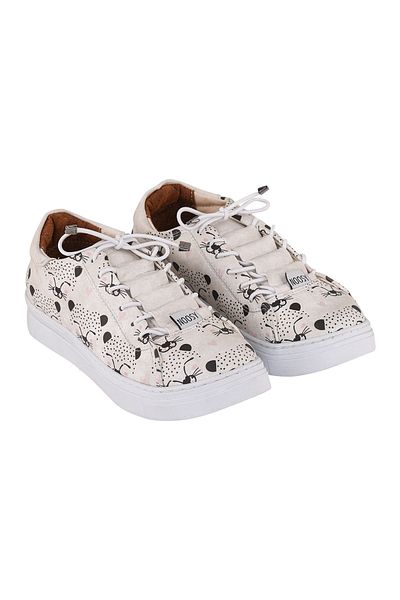 NOOSY Pantofi pentru copii unisex cu design de pisici imprimate
