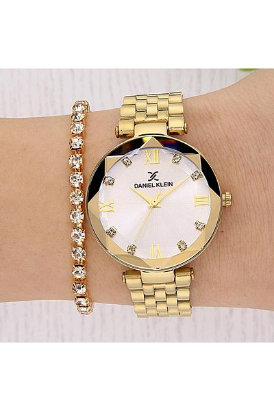 Daniel Klein Dke.1.10811-2 Women's Wrist Watch with Bracelet Gift