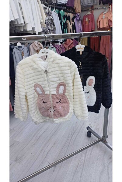Alissrekids KAPÜŞONLU TAVŞAN BASKILI PELUŞ HIRKA