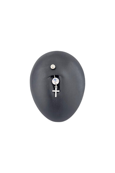 Osha Aksesuar Zirkon Taşlı Haç Göbek Piercing