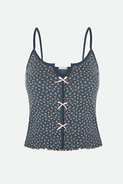 koza iç giyim Kadın Kaşkorse Askılı Baby Overlook ve Fiyonk Detaylı Şort Takımı