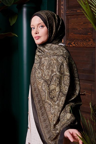 Levidor Πράσινο Ινδικό μοτίβο Royal Shawl