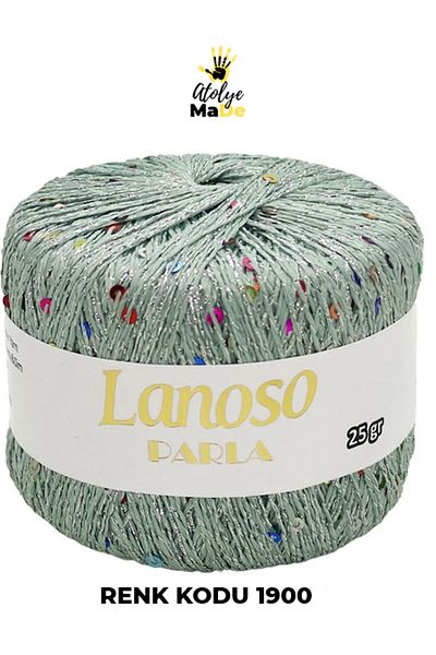 Lanoso Parla 1900 - Μαλακή Χρυσόσκονη Κλωστή Glitter 75% - 25% Παγιέτα&Σιμ 217μ 25γρ ΜΟΝΟ ΜΑΚ