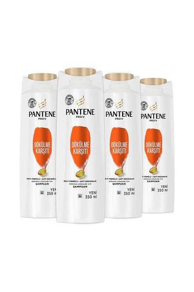 Pantene X 4 Pieces 350 ml Anti-Hair Loss Shampoo