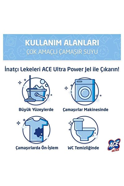 ACE Ultra Yoğun Kıvamlı Çamaşır Suyu Okaliptus 3kg x3 Adet