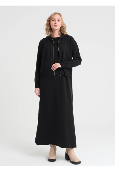 Armağan Hooded Double Knitwear Set