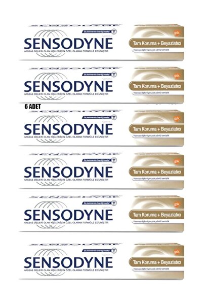 Sensodyne Total Care White. 50 Ml Diş Macunu Tam Koruma Beyazlatıcı 1+1 X3 Adet