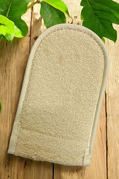EM AMANOS BEAUTY Eldiven Doğal Kabak Lifi Banyo Kesesi Çift Taraflı Kullanım Doğal Peeling Etkisi Cilt Dostu