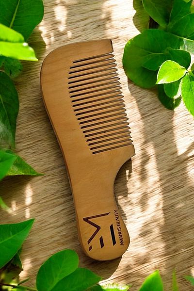 EM AMANOS BEAUTY Natural Wooden Baby Comb - Sooth Comb Scalp Combing Relaxing Scalp Massage Effect