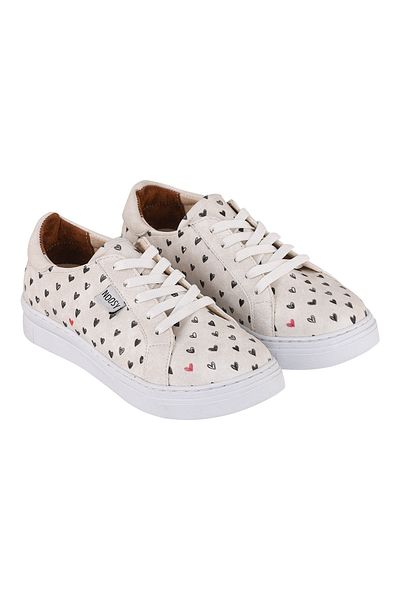 NOOSY Printed Heart Design Unisex Kids Sneakers