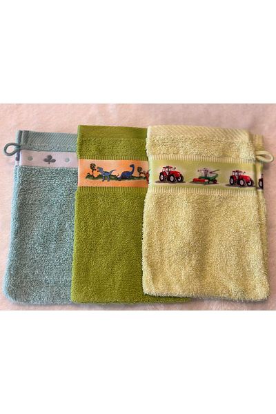 Alinna 100% Cotton Baby Bath Scrub - Cute Character Kids Bath Life