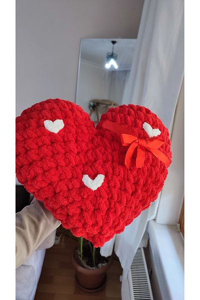 MEHA Puffy Heart Pillow for Valentine's Day