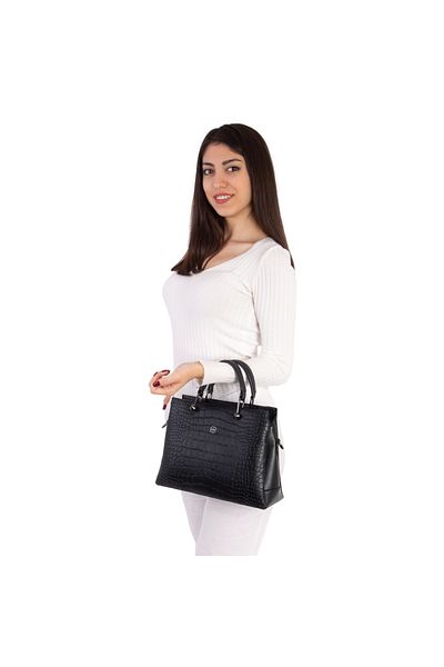 Nas Bag Geantă modelată Nas Bskl cu model de crocodil, cu buzunar la spate