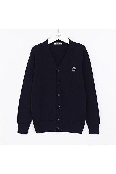 WANEX Cardigan tricotat pentru băieți cu decolteu în V - 13009 - Bleumarin