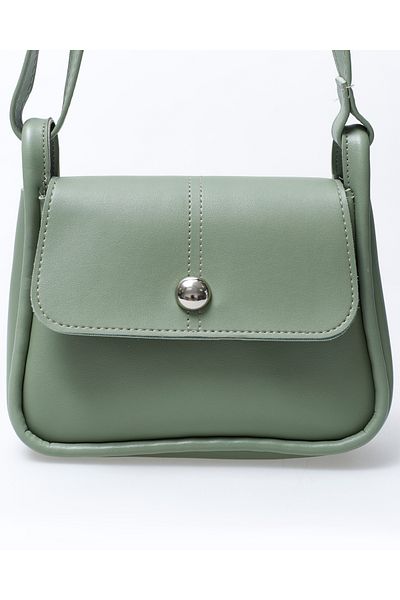 UK BAGS Green 43 Adjustable Strap Simple Stylish Snap Closure Shoulder Bag W 22 cm L 18 cm