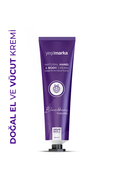 yeşilmarka Doğal El ve Vücut Kremi - Günlük Yoğun Nemlendirici Etkili - Böğürtlen 30 ml