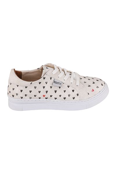 NOOSY Printed Heart Design Unisex Kids Sneakers