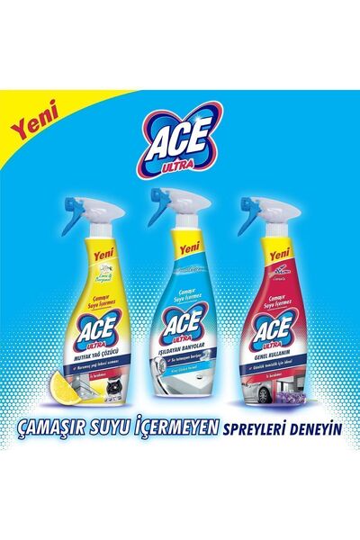 ACE Ultra Köpük Çamaşır Susuz Çok Amaçlı 700ml x3 Adet