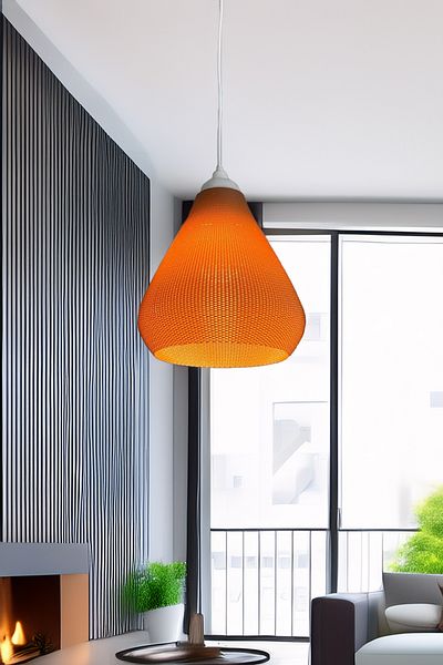 RATEK AHŞAP Modern Pendant Lamp Knitted Design Chandelier Medium Size Coffee Living Room Living Room Study Room Vegan Pla