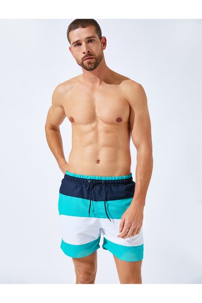 Koton Color Blocked Pocket Swim Shorts - Δαντέλα στη μέση