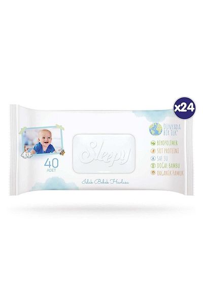 Sleepy Newborn Wet Wipes - Bio Natural, X24 Pieces