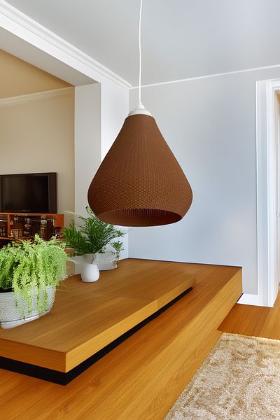 RATEK AHŞAP Modern Pendant Lamp Knitted Design Chandelier Medium Size Coffee Living Room Living Room Study Room Vegan Pla