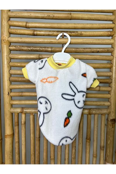 yalıpet Red Patterned Cat Dog Clothes Fleece