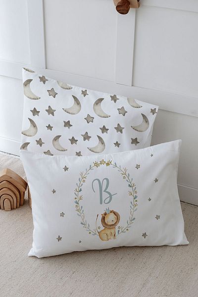 Tuğba Kuğu 2 Pillow Cases (50X70) Little Lion Series - Letter B
