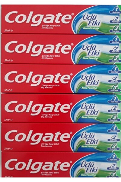 Colgate معجون أسنان ثلاثي المفعول 50 مل، 6 عبوات