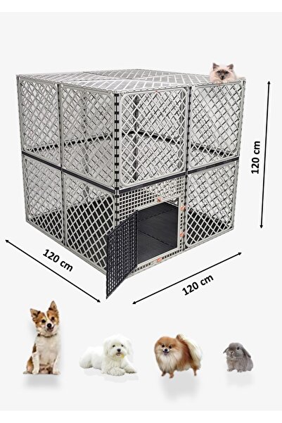 Leganest 1,2m X 1,2m X 1,2m Alt Dolu, Üst Kapalı Köpek, Tavşan, Kedi kafesi