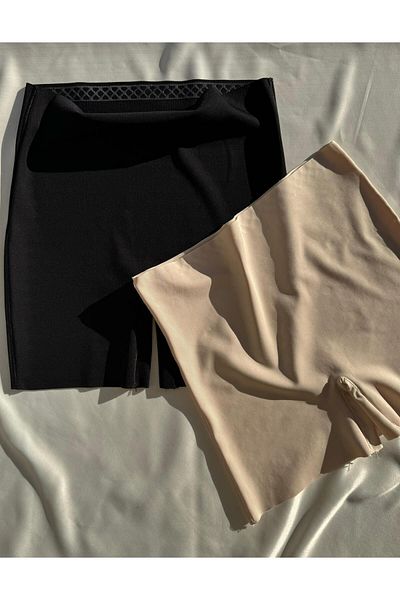 VicTroy Pantaloni scurți Lungime 2 buc. Corset pentru femei din poliamidă siliconică anti-alunecare tăiat cu laser