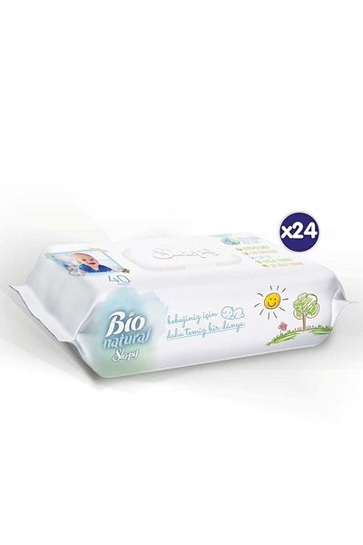 Sleepy Newborn Wet Wipes - Bio Natural, X24 Pieces